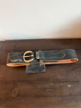 Vintage Don Hume B70 Black Leather Police Duty Belt Size 38 USA Made
